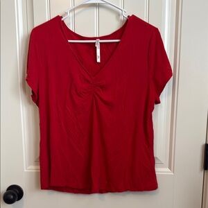 Soma Cool Nights Red V-Neck Sleep Shirt